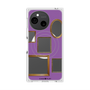 プレミアムスクエアケース with SnapMag［ Photo Frames - Purple ］
