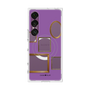 プレミアムスクエアケース with SnapMag［ Photo Frames - Purple ］