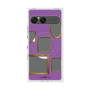 プレミアムスクエアケース with SnapMag［ Photo Frames - Purple ］