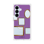 プレミアムスクエアケース with SnapMag［ Photo Frames - Purple ］