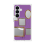 プレミアムスクエアケース with SnapMag［ Photo Frames - Purple ］