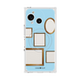 プレミアムスクエアケース with SnapMag［ Photo Frames - Light Blue ］