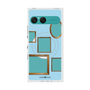 プレミアムスクエアケース with SnapMag［ Photo Frames - Light Blue ］