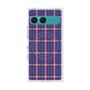 プレミアムスクエアケース with SnapMag［ Tartan Check - Purple ］