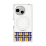 プレミアムスクエアケース with SnapMag［ CASEPLAY Tartan Check - Yellow ］