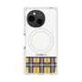 プレミアムスクエアケース with SnapMag［ CASEPLAY Tartan Check - Yellow ］