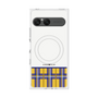 プレミアムスクエアケース with SnapMag［ CASEPLAY Tartan Check - Yellow ］