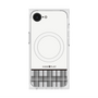 プレミアムスクエアケース with SnapMag［ CASEPLAY Tartan Check - Gray ］