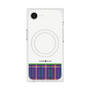 プレミアムスクエアケース with SnapMag［ CASEPLAY Tartan Check - Purple ］
