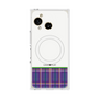 プレミアムスクエアケース with SnapMag［ CASEPLAY Tartan Check - Purple ］