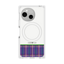 プレミアムスクエアケース with SnapMag［ CASEPLAY Tartan Check - Purple ］