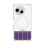 プレミアムスクエアケース with SnapMag［ CASEPLAY Tartan Check - Purple ］