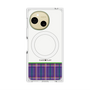 プレミアムスクエアケース with SnapMag［ CASEPLAY Tartan Check - Purple ］