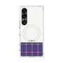 プレミアムスクエアケース with SnapMag［ CASEPLAY Tartan Check - Purple ］