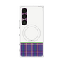 プレミアムスクエアケース with SnapMag［ CASEPLAY Tartan Check - Purple ］