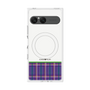 プレミアムスクエアケース with SnapMag［ CASEPLAY Tartan Check - Purple ］