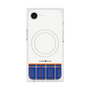 プレミアムスクエアケース with SnapMag［ CASEPLAY Tartan Check - Blue ］