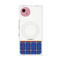 プレミアムスクエアケース with SnapMag［ CASEPLAY Tartan Check - Blue ］