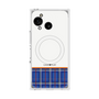 プレミアムスクエアケース with SnapMag［ CASEPLAY Tartan Check - Blue ］