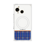 プレミアムスクエアケース with SnapMag［ CASEPLAY Tartan Check - Blue ］