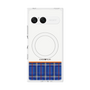 プレミアムスクエアケース with SnapMag［ CASEPLAY Tartan Check - Blue ］