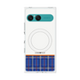 プレミアムスクエアケース with SnapMag［ CASEPLAY Tartan Check - Blue ］
