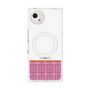 プレミアムスクエアケース with SnapMag［ CASEPLAY Tartan Check - Pink ］