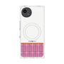 プレミアムスクエアケース with SnapMag［ CASEPLAY Tartan Check - Pink ］