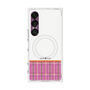 プレミアムスクエアケース with SnapMag［ CASEPLAY Tartan Check - Pink ］