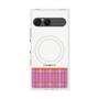 プレミアムスクエアケース with SnapMag［ CASEPLAY Tartan Check - Pink ］