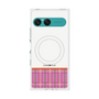 プレミアムスクエアケース with SnapMag［ CASEPLAY Tartan Check - Pink ］