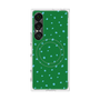 プレミアムスクエアケース with SnapMag［ Drawing Dot - Green ］