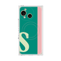 プレミアムスクエアケース with SnapMag［ オリジナル - initial color line - S green ］