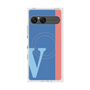 プレミアムスクエアケース with SnapMag［ オリジナル - initial color line - V blue ］
