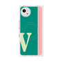 プレミアムスクエアケース with SnapMag［ オリジナル - initial color line - V green ］