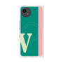 プレミアムスクエアケース with SnapMag［ オリジナル - initial color line - V green ］