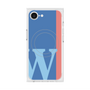 プレミアムスクエアケース with SnapMag［ オリジナル - initial color line - W blue ］