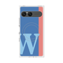 プレミアムスクエアケース with SnapMag［ オリジナル - initial color line - W blue ］
