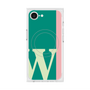 プレミアムスクエアケース with SnapMag［ オリジナル - initial color line - W green ］