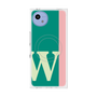 プレミアムスクエアケース with SnapMag［ オリジナル - initial color line - W green ］