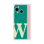 プレミアムスクエアケース with SnapMag［ オリジナル - initial color line - W green ］