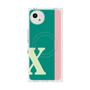 プレミアムスクエアケース with SnapMag［ オリジナル - initial color line - X green ］