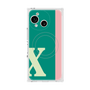プレミアムスクエアケース with SnapMag［ オリジナル - initial color line - X green ］