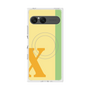 プレミアムスクエアケース with SnapMag［ オリジナル - initial color line - X yellow ］