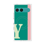 プレミアムスクエアケース with SnapMag［ オリジナル - initial color line - Y green ］