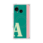 プレミアムスクエアケース with SnapMag［ オリジナル - initial color line - A green ］