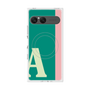 プレミアムスクエアケース with SnapMag［ オリジナル - initial color line - A green ］