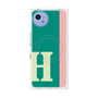 プレミアムスクエアケース with SnapMag［ オリジナル - initial color line - H green ］
