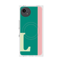 プレミアムスクエアケース with SnapMag［ オリジナル - initial color line - L green ］