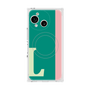 プレミアムスクエアケース with SnapMag［ オリジナル - initial color line - L green ］